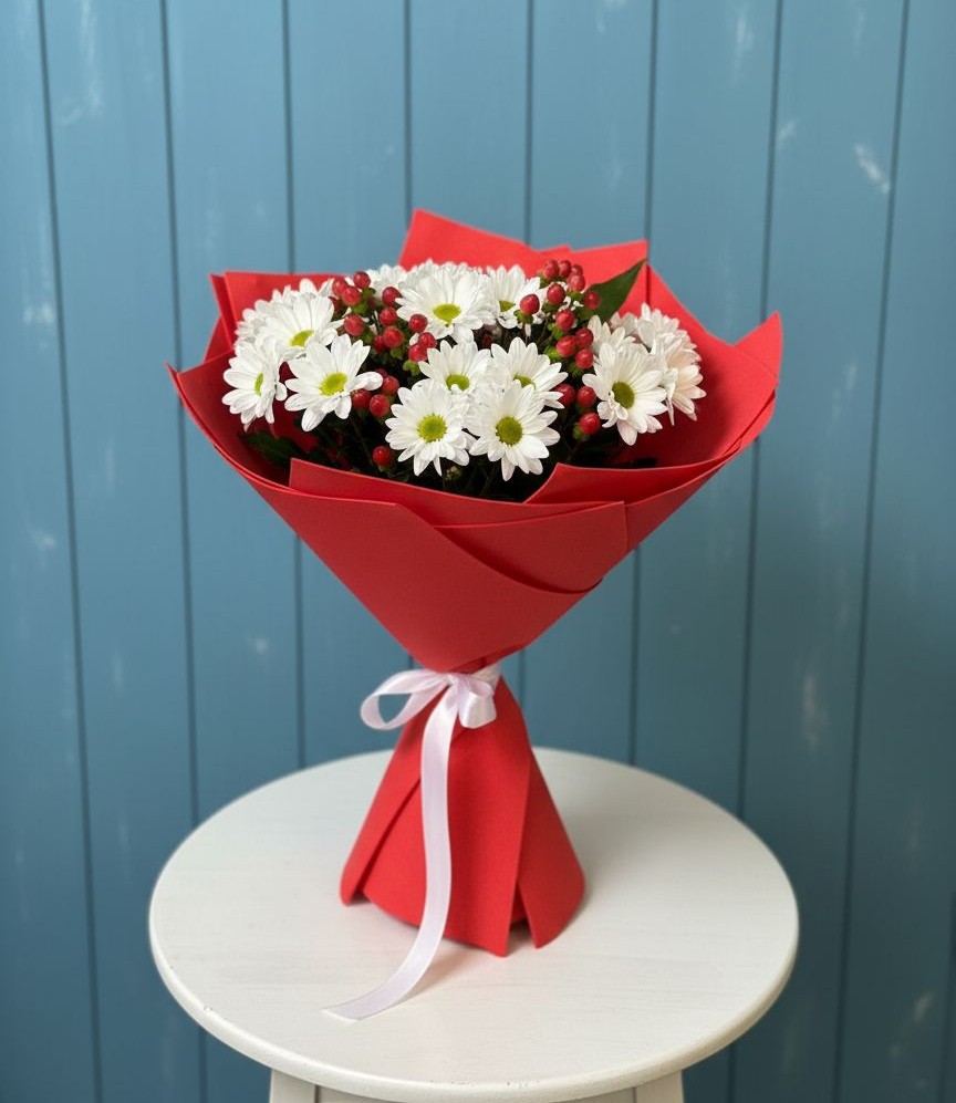 Букет цветов из: Хризантемы в Верхний Услон