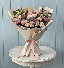 Букет цветов из:  Розы и Лизиантусы в Верхний Услон