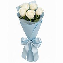 Букет 5 Белых роз Проуд в Верхний Услон