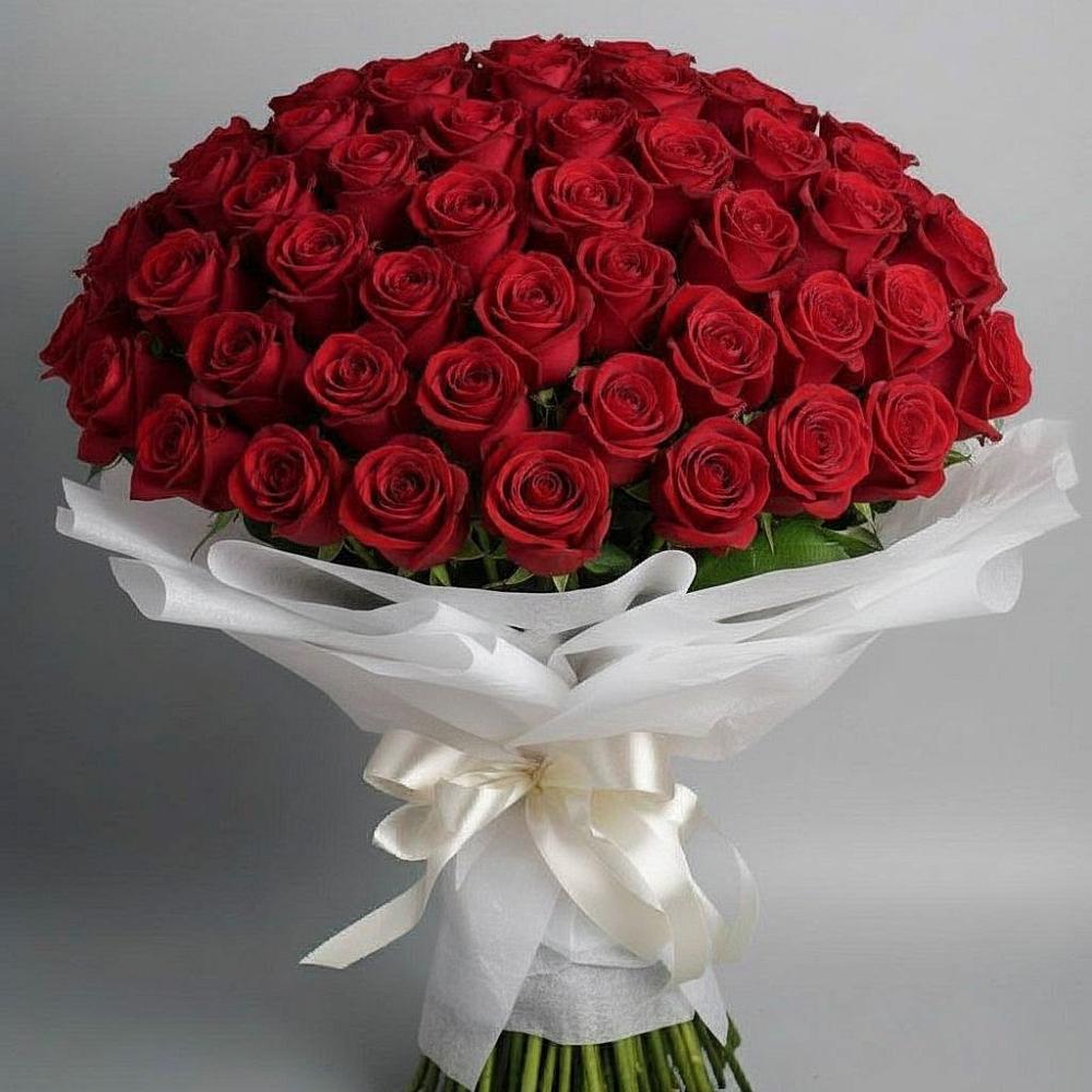 Букет 101 Красная роза Блэк Мэджик в Верхний Услон