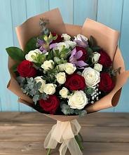 Букет цветов из:  Розы и Альстромерии в Верхний Услон