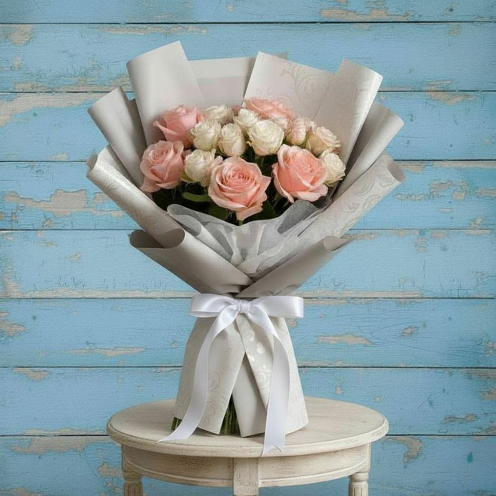 Букет цветов из: Розы в Верхний Услон
