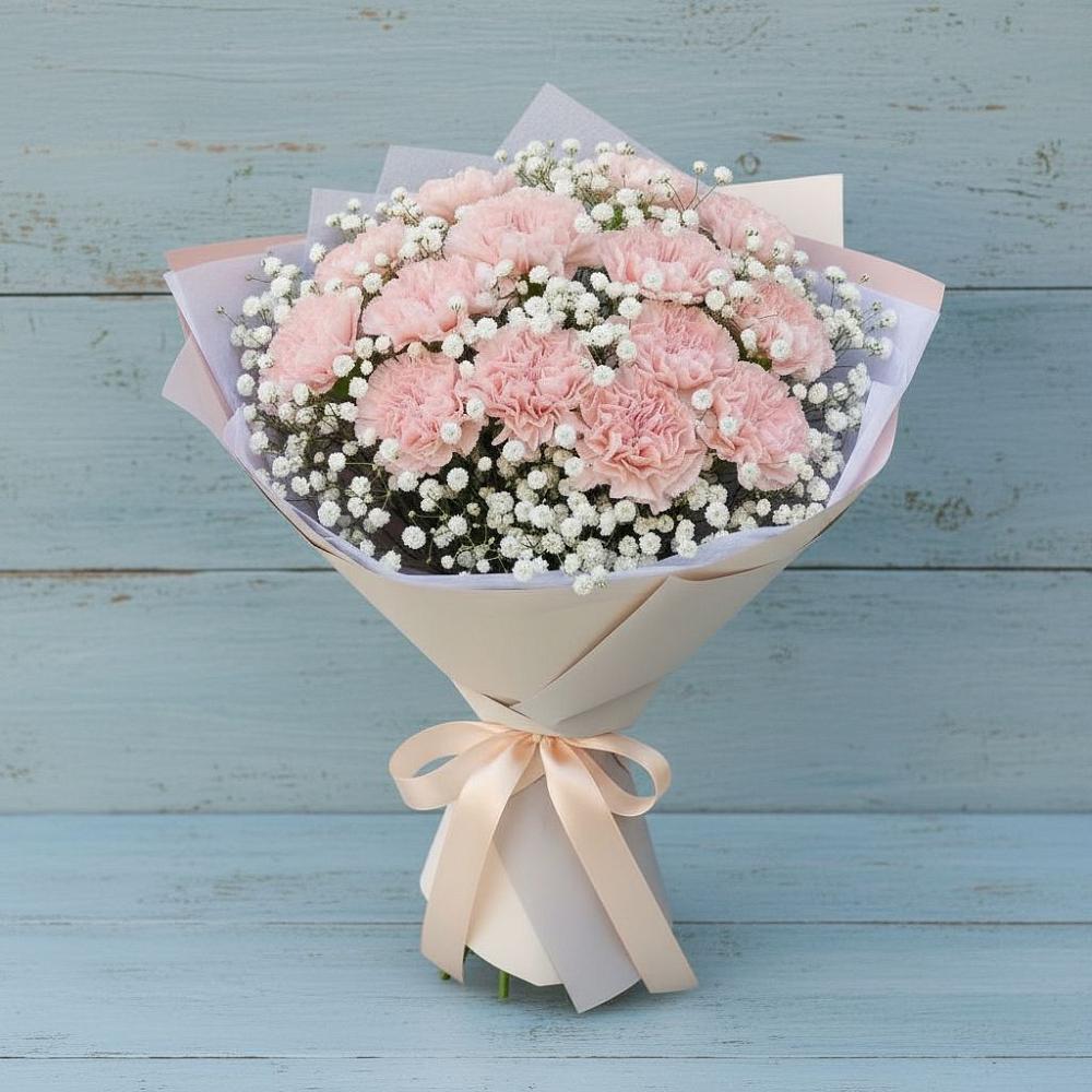 Букет цветов из: Гвоздики в Верхний Услон