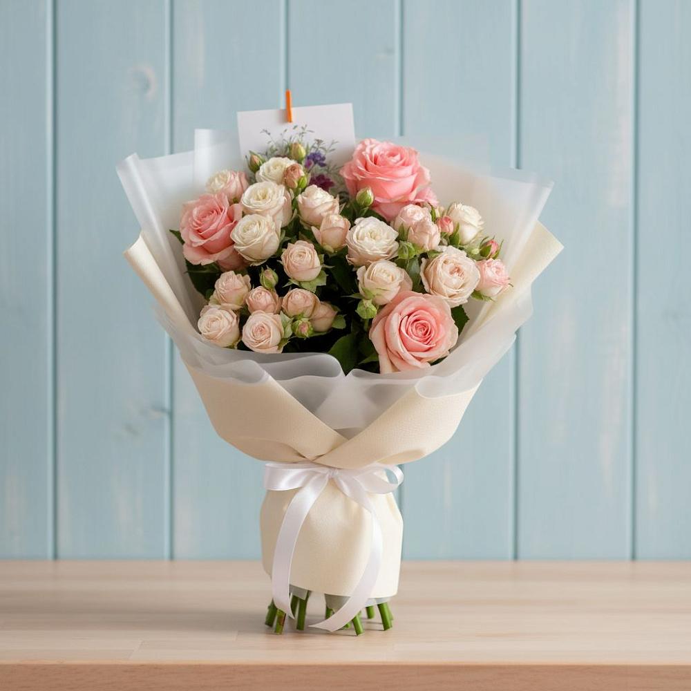 Букет цветов из: Розы в Верхний Услон