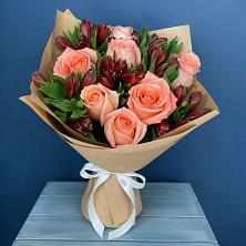 Букет цветов из:  Розы и Альстромерии в Верхний Услон