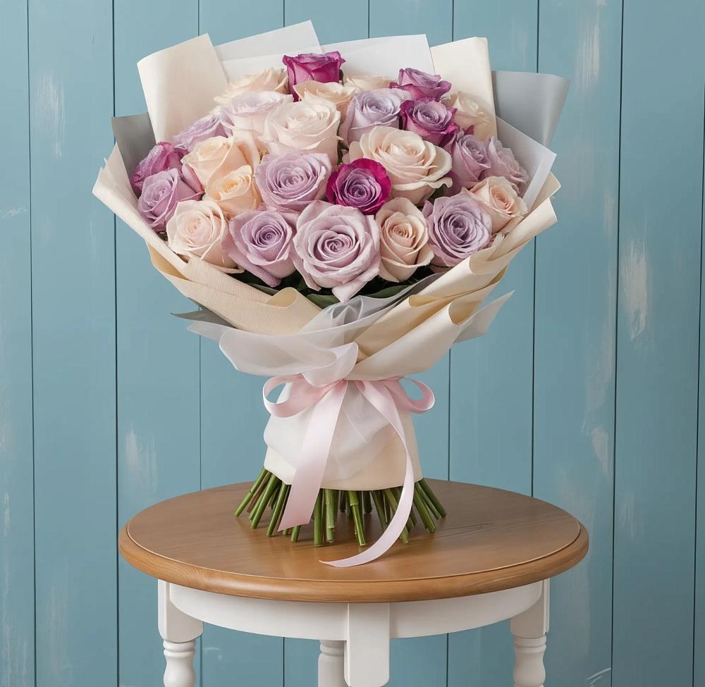 Букет цветов из: Розы в Верхний Услон