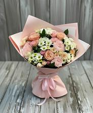 Букет цветов из:  Гвоздики, Розы и Хризантемы в Верхний Услон