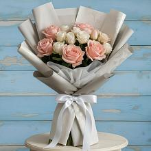 Букет цветов из:  Розы в Верхний Услон