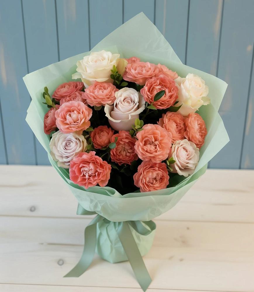 Букет цветов из: Розы в Верхний Услон