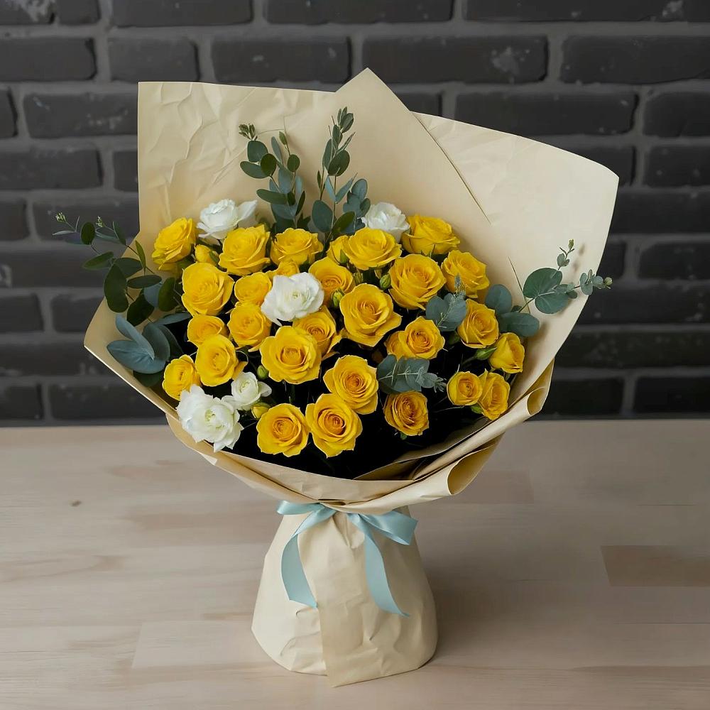 Букет цветов из: Розы в Верхний Услон