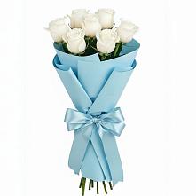 Букет 7 белых роз Проуд в Верхний Услон