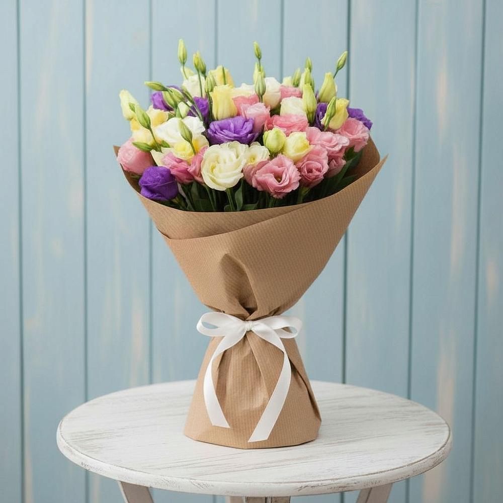 Букет цветов из: Лизиантусы в Верхний Услон