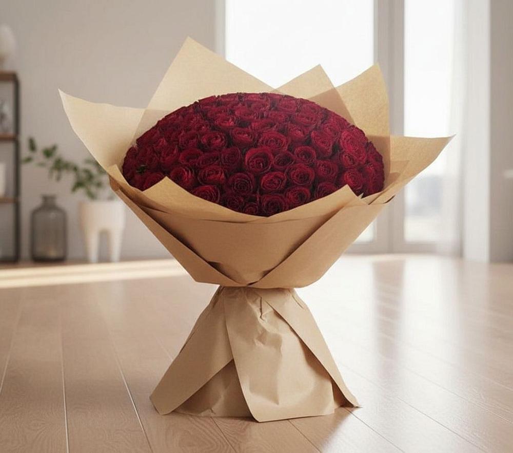 Букет 101 Красная роза в Верхний Услон