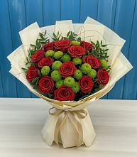 Букет цветов из:  Розы и Хризантемы в Верхний Услон