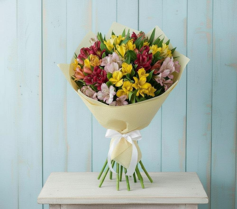 Букет цветов из: Альстромерии в Верхний Услон