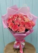 Букет 15 Розовых роз Равель в Верхний Услон