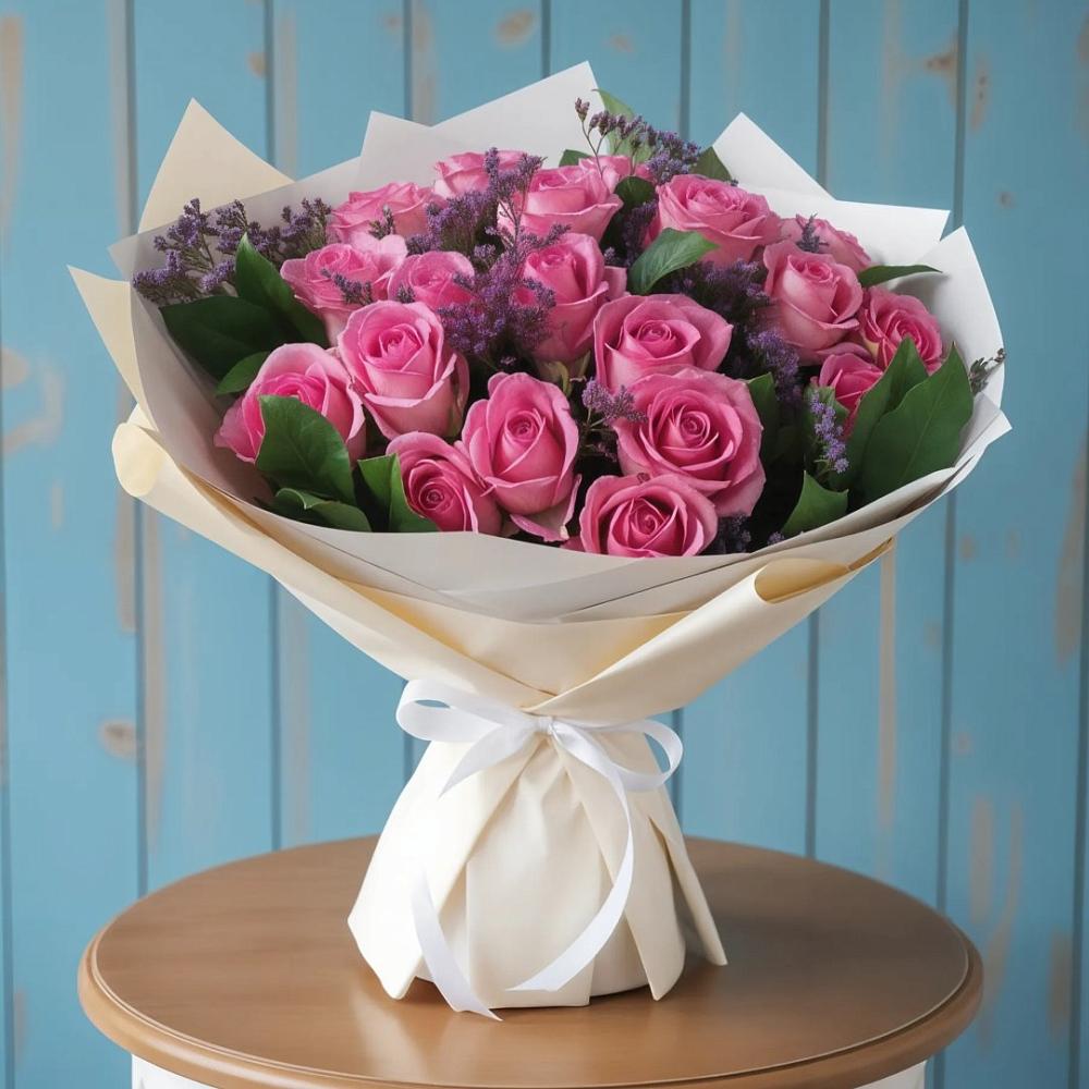 Букет цветов из: Розы в Верхний Услон